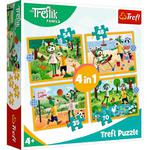 Puzzle 4w1 Trefliki na wakacjach. Rodzina Treflików 34623 Trefl w sklepie internetowym zabawkitotu.pl 