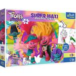 Puzzle dwustronne 24el SUPER MAXI 3w1 Wesoły dzień Trolli Trolls 3 41017 Trefl w sklepie internetowym zabawkitotu.pl 