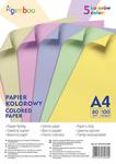 Papier kolorowy A4, 100 arkuszy, 80gsm, 5 kolorów pastelowych Gimboo w sklepie internetowym zabawkitotu.pl 