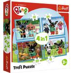 Puzzle 4w1 Wesoły Bing 34631 Trefl w sklepie internetowym zabawkitotu.pl 