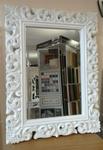 Stylowe lustro z ramą ażurową białe 91x121 w sklepie internetowym Lustraonline