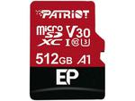 Karta pamięci z adapterem Patriot Memory EP Pro PEF512GEP31MCX (512GB; Class 10, Class A1, Class U3, V30; Adapter, Karta pamięci) w sklepie internetowym Komidom