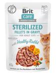 Care Cat Sterilized Fillets in Gravy filety z królikiem w sosie - mokra karma dla kota - 85 g w sklepie internetowym Komidom