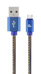 KABEL USB TYPE-C (METALOWE WTYKI, OPLOT NYLONOWY W KOLORZE DENIM - JEANS) 2M w sklepie internetowym Komidom