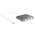 Adapter j5create USB-C to 4 Port HDMI Multi Monitor Adapter (USB-C m - 4xHDMI f 50cm; kolor srebrny) JCA366-N w sklepie internetowym Komidom