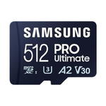 Karta pamięci Samsung MicroSD z czytnikiem kart PRO Ultimate 512 GB Karta pamięci microSDXC Pamięć flash klasy U3, V30, A2 w sklepie internetowym Komidom