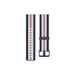 Fitbit | Versa-Lite Woven Hybrid Band, duży, granatowy/różowy | Tkana opaska hybrydowa Fitbit Versa wykonana jest z tkaniny poliestrowej na górze i materiału fluoroelastomerowego na dole z aluminiową w sklepie internetowym Komidom