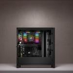 Korsarz | Obudowa Mid-Tower ATX ze szkła hartowanego | iCUE 4000X RGB | Szyba boczna | Wieża środkowa | Czarny | Zasilacz w zestawie Nie | Format ATX w sklepie internetowym Komidom