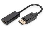 Kabel DP/HDMI A M/Ż z zatrzaskiem czarny 0,15m Displayport 1080p 60Hz FHD w sklepie internetowym Komidom