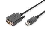 Kabel DP/DVI-D (24+1) M/M z zatrzaskiem czarny 2m Displayport 1080p 60Hz FHD w sklepie internetowym Komidom