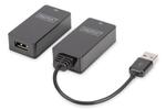 Przedłużacz USB 1.1po skrętce Cat.5e/6 UTP/SFP do 45m, czarny, 20cm w sklepie internetowym Komidom