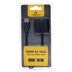 Adapter GEMBIRD A-HDMI-VGA-03 (HDMI M - D-Sub (VGA) F; 0,15m; kolor czarny) w sklepie internetowym Komidom