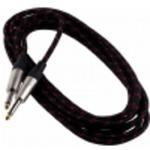 RockCable kabel instrumentalny - straight TS (6.3 mm / 1/4), braided cloth mantle, black - 3 m / 9.8 ft. w sklepie internetowym Muzyczny.pl