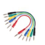 Adam Hall Cables K3 BVV 0030 SET - Zestaw 6 kabli krosowych jack stereo 6,3 mm - jack stereo 6,3 mm, 0,3 m w sklepie internetowym Muzyczny.pl