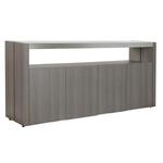 Emaga Kredens DKD Home Decor Szkło Szary Aluminium Dub szkło hartowane (165 x 39 x 76 cm) w sklepie internetowym emaga.pl