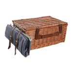 Emaga Koszyk DKD Home Decor Picnic Brązowy Granatowy wiklinowy 46 x 30 x 20 cm w sklepie internetowym emaga.pl