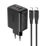 Emaga 2w1 Ładowarka sieciowa 2x USB-C USB 65W + kabel USB-C czarny w sklepie internetowym emaga.pl