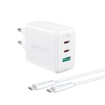 Emaga 2w1 Ładowarka sieciowa 2x USB-C USB 65W + kabel USB-C biały w sklepie internetowym emaga.pl