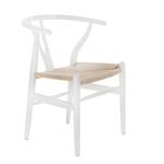 Emaga Krzesło Wicker Naturalne białe inspirowa ny Wishbone w sklepie internetowym emaga.pl