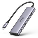 Emaga 6w1 wielofunkcyjny HUB USB-C - 3x USB HDMI 4K czytnik kart SD i TF szary w sklepie internetowym emaga.pl