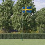 Emaga Flaga Szwecji z masztem, 5,55 m, aluminium w sklepie internetowym emaga.pl