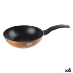 Emaga Patelnia Wok Quttin Foodie Miedź 24,5 x 7 x 44 cm (6 Sztuk) w sklepie internetowym emaga.pl