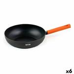 Emaga Patelnia Wok Quttin Gastro Czarny Pomarańczowy 47 x 29 x 8 cm (6 Sztuk) w sklepie internetowym emaga.pl