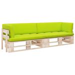 Emaga Sofa 2-os. z palet, z poduszkami, impregnowane drewno sosnowe w sklepie internetowym emaga.pl