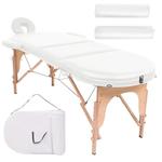 Emaga Składany stół do masażu z 2 wałkami, grubość 4 cm, biały w sklepie internetowym emaga.pl