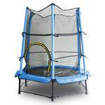Emaga TRAMPOLINA NIEBIESKA DLA DZIECI 140CM DO DOMU OGRODU Z OSŁONĄ I SIATKĄ w sklepie internetowym emaga.pl