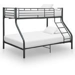 Emaga Rama łóżka piętrowego, czarna, metalowa, 140x200 cm/90x200 cm w sklepie internetowym emaga.pl