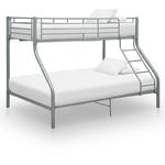 Emaga Rama łóżka piętrowego, szara, metalowa, 140x200 cm/90x200 cm w sklepie internetowym emaga.pl