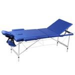 Emaga Niebieski składany stół do masażu 3 strefy z aluminiową ramą w sklepie internetowym emaga.pl