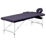Emaga Składany stół do masażu, 2 strefy, aluminiowy, fioletowy w sklepie internetowym emaga.pl