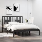 Emaga Rama łóżka, lite drewno, szara, 135x190 cm, podwójna w sklepie internetowym emaga.pl