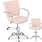 Emaga Krzesło fotel fryzjerski kosmetyczny obrotowy Chester Powder Pink różowy w sklepie internetowym emaga.pl