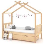 Emaga Rama łóżka dziecięcego z szufladą, sosnowa, 80x160 cm w sklepie internetowym emaga.pl