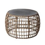 Emaga Stolik Ariki Stolik Stal Rattan szkło hartowane rattan syntetyczny 73 x 61 x 46 cm w sklepie internetowym emaga.pl