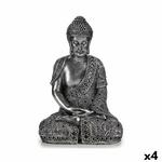 Emaga Figurka Dekoracyjna Budda Na siedząco Srebrzysty 17 x 32,5 x 22 cm (4 Sztuk) w sklepie internetowym emaga.pl