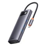 Emaga Metal Gleam Series stacja dokująca HUB 6w1 USB-C HDMI 3xUSB 3.2 Power Delivery VGA szary w sklepie internetowym emaga.pl