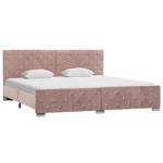 Emaga Rama łóżka, różowa, tapicerowana aksamitem, 180x200 cm w sklepie internetowym emaga.pl