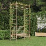 Emaga Ławka ogrodowa z pergolą, 116 cm, bambusowa w sklepie internetowym emaga.pl