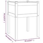 Emaga Donice ogrodowe, 2 szt., 50x50x70 cm, lite drewno sosnowe w sklepie internetowym emaga.pl