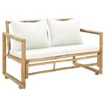 Emaga 2-osobowa sofa ogrodowa z poduszkami, bambus w sklepie internetowym emaga.pl