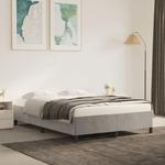 Emaga Rama łóżka, jasnoszara, 140x190 cm, tapicerowana aksamitem w sklepie internetowym emaga.pl