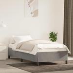 Emaga Rama łóżka, jasnoszara, 80 x 200 cm, tapicerowana aksamitem w sklepie internetowym emaga.pl