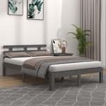 Emaga Rama łóżka, szara, lite drewno, 135x190 cm, podwójna w sklepie internetowym emaga.pl