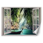Emaga Fototapeta, Widok z okna tropikalna plaża palmy - 210x150 w sklepie internetowym emaga.pl