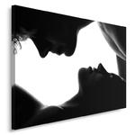 Emaga Obraz na płótnie, Pocałunek Miłość Para czarno biały - 90x60 w sklepie internetowym emaga.pl