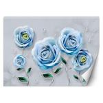 Emaga Fototapeta, Niebieskie róże 3D - 100x70 w sklepie internetowym emaga.pl